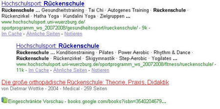 Rückenschule - Buch als Suchergebnis