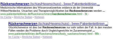Rückenschmerzen-Frame