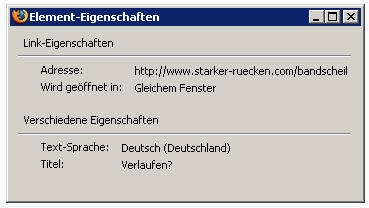 Der Schmerz in der Lende einerseits rechts