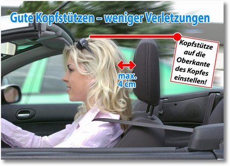Einstellung Kopfstütze