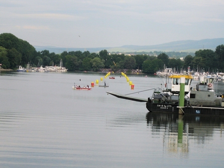 Schwimmstrecke Ironman Wiesbaden vor dem Start