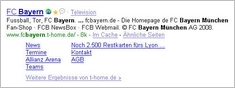 Bayern München Sitelinks